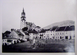 Kostol sv. Kataríny v minulosti - pohľad z námestia